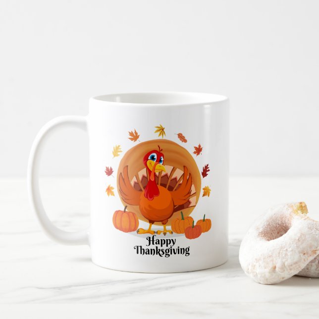 Happy Thanksgiving Coffee Tasse (Mit Donut)