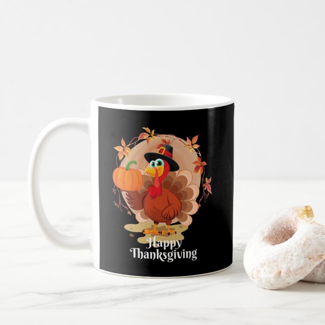 Happy Thanksgiving Coffee Tasse (Mit Donut)