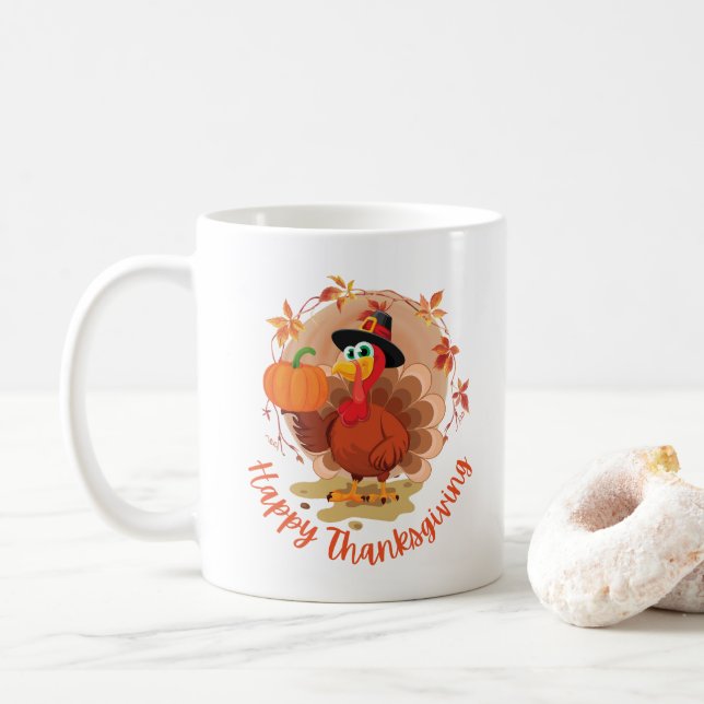 Happy Thanksgiving Coffee Tasse (Mit Donut)
