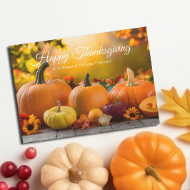 Happy Thanksgiving Custom Company Autumn Pumpkins Feiertagskarte