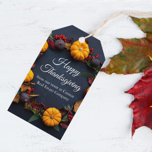 Happy Thanksgiving Custom Pumpkin Wreath Modern Geschenkanhänger