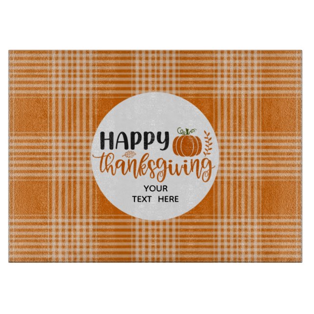 Happy Thanksgiving Cutting Board Schneidebrett (Vorderseite)