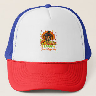 Happy Thanksgiving Dackel Hund Türkei Hund Lover Truckerkappe