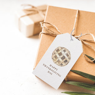 Happy Thanksgiving Day Apfelkuchen Geschenkanhänger