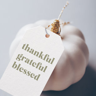 Happy Thanksgiving Day Dankbar, gesegnet Geschenkanhänger