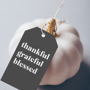 Happy Thanksgiving Day Dankbar, gesegnet Geschenkanhänger