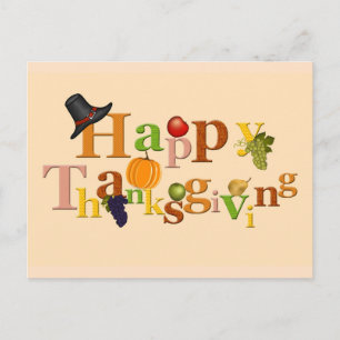 Happy Thanksgiving Day Design Postkarte