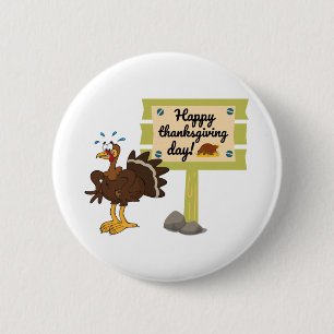 Happy Thanksgiving Day Funny Button