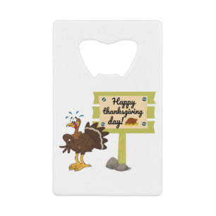 Happy Thanksgiving Day Funny Geldbeutel Flaschenöffner