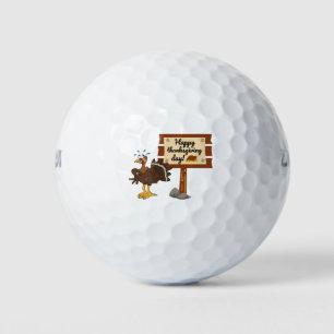Happy Thanksgiving Day Funny Golfball