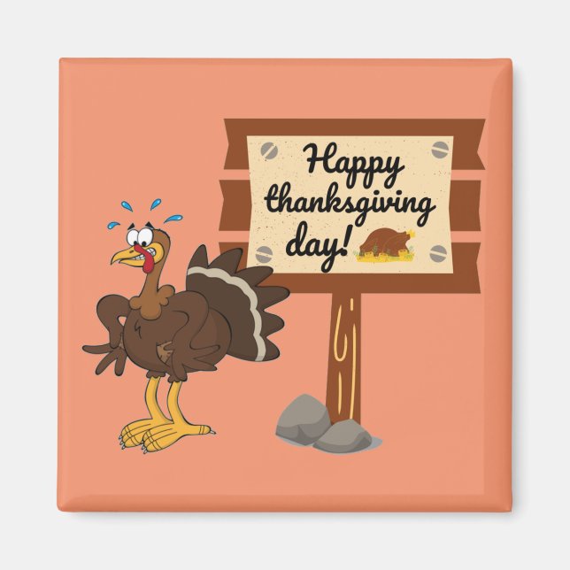 Happy Thanksgiving Day Funny Magnet (Vorne)