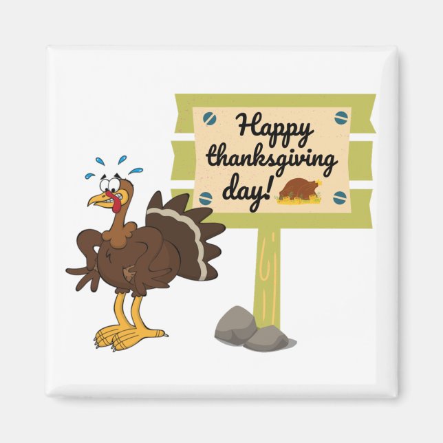 Happy Thanksgiving Day Funny Magnet (Vorne)