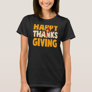 Happy Thanksgiving Day Funny Niedlich Pilgrim Türk T-Shirt