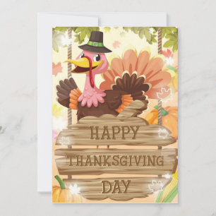 Happy Thanksgiving Day Holiday Card Feiertagskarte