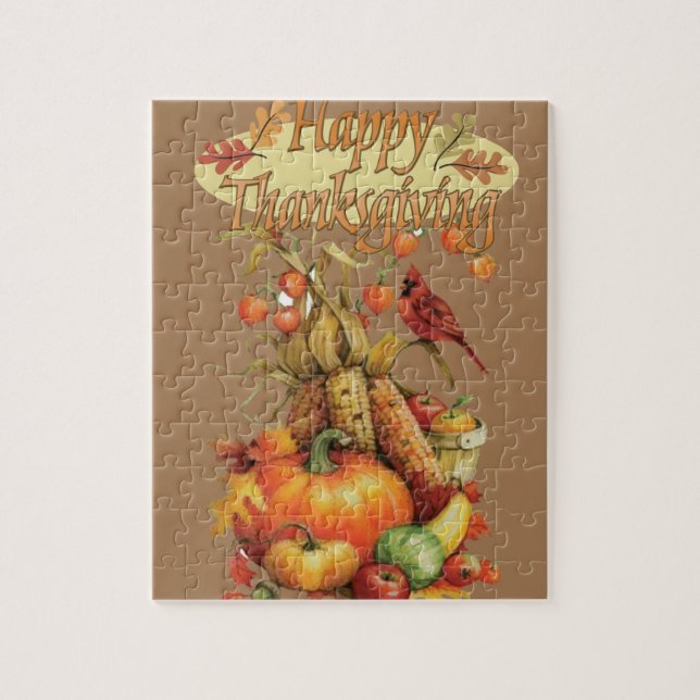 Happy Thanksgiving Day Jigsaw Puzzle (Vertikal)