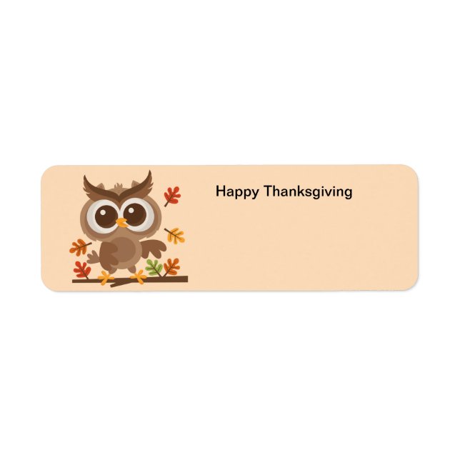 Happy Thanksgiving Day Owl (Vorne)