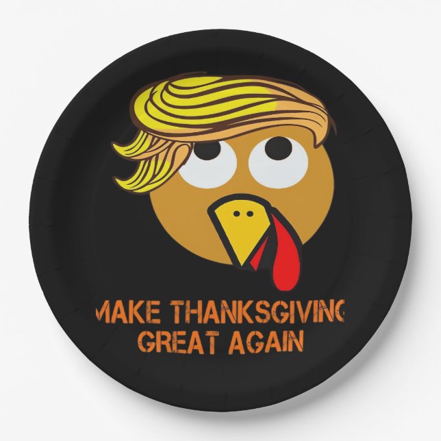 Happy Thanksgiving Day Pappteller (Vorderseite)