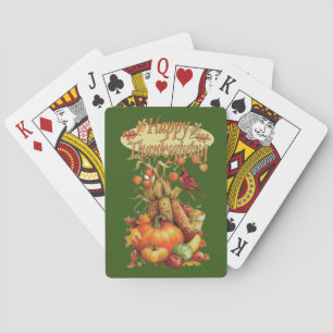 Happy Thanksgiving Day Playing Card Deck Spielkarten
