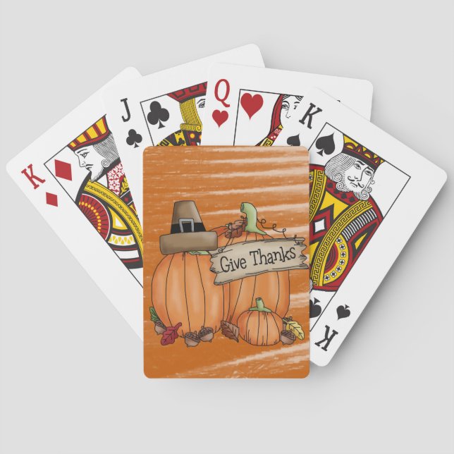 Happy Thanksgiving Day Playing Card Deck Spielkarten (Rückseite)