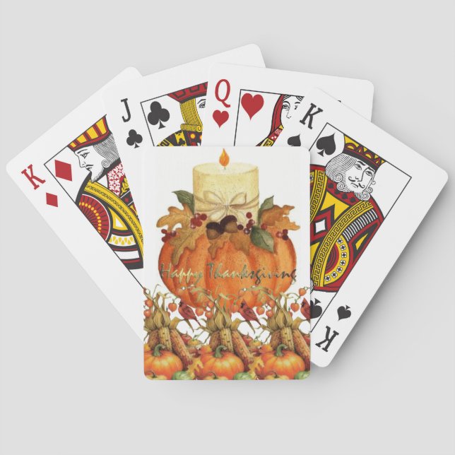 Happy Thanksgiving Day Playing Card Deck Spielkarten (Rückseite)