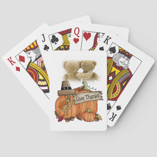 Happy Thanksgiving Day Playing Card Deck Spielkarten (Rückseite)