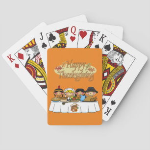 Happy Thanksgiving Day Playing Card Deck Spielkarten