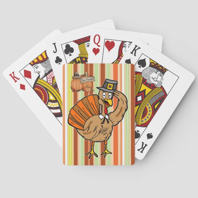 Happy Thanksgiving Day Playing Card Deck Spielkarten (Rückseite)