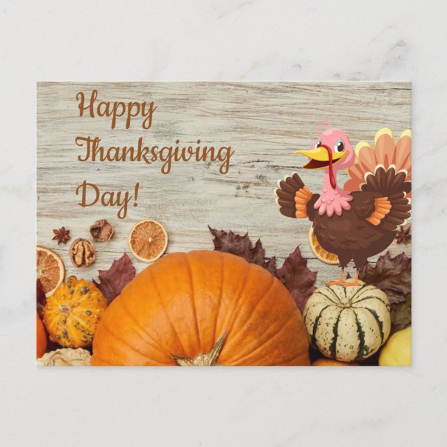 Happy Thanksgiving Day Postkarte (Vorderseite)