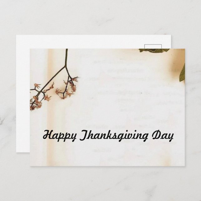 Happy Thanksgiving Day Postkarte (Vorne/Hinten)