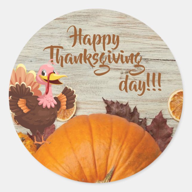 Happy Thanksgiving Day Sticker (Vorderseite)
