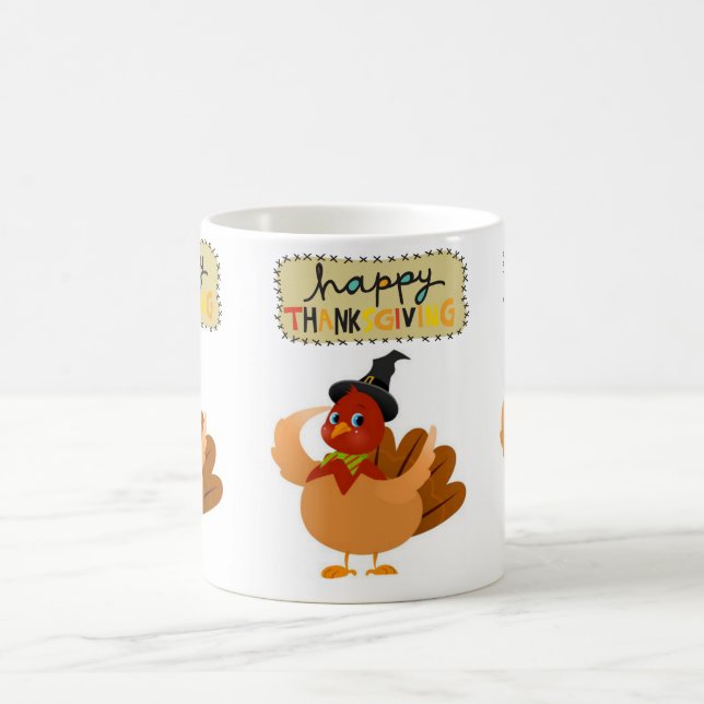 Happy Thanksgiving Day Tasse (Mittel)