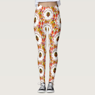 Happy Thanksgiving Die Türkei umgab Herbstlaube Leggings