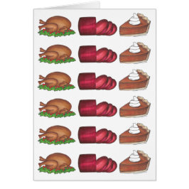Happy Thanksgiving Dinner Cranberry Sauce Pie Card