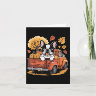 Happy Thanksgiving Dog Lovers French Bulldog Pumpk Karte