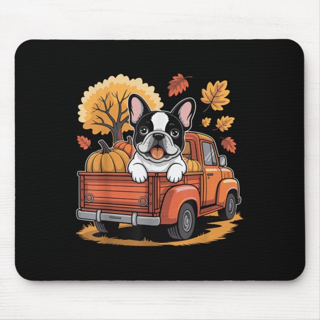 Happy Thanksgiving Dog Lovers French Bulldog Pumpk Mousepad (Vorne)