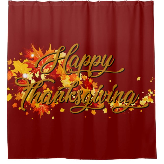 Happy Thanksgiving Duschvorhang (Vorderseite)
