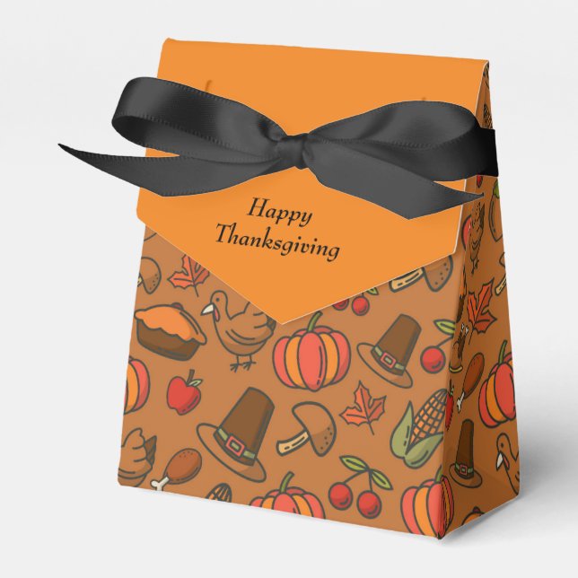 Happy Thanksgiving Editable Message Geschenkschachtel (Vorderseite)