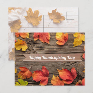 Happy Thanksgiving Einladungspostkarte
