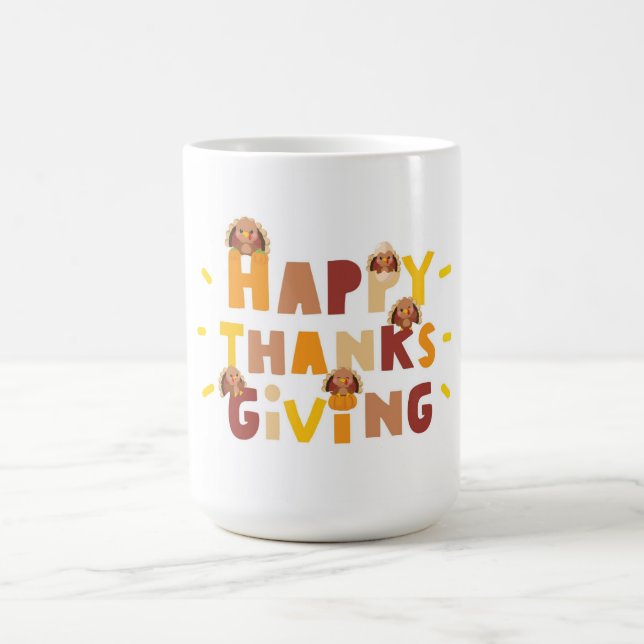 Happy Thanksgiving Einziges Geschenk Kaffeetasse (Mittel)