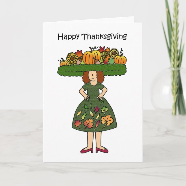 Happy Thanksgiving Fabulous Hat und Dress Karte (Vorderseite)