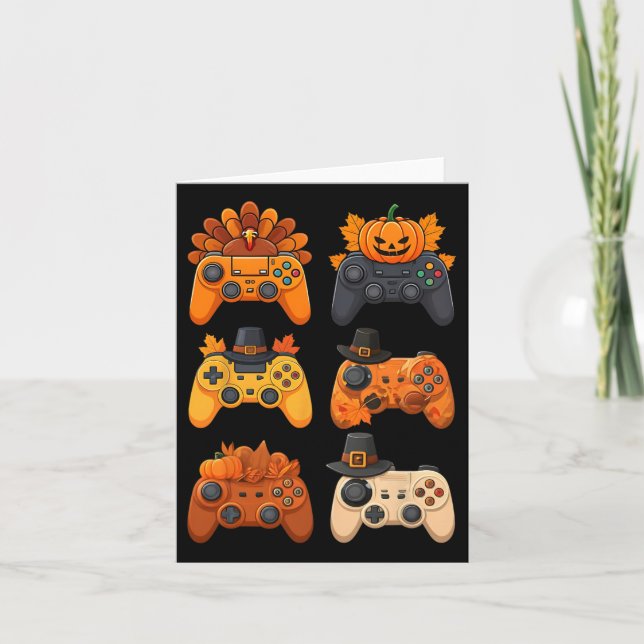 Happy Thanksgiving Fall Gaming Controller Türkei Karte (Vorderseite)