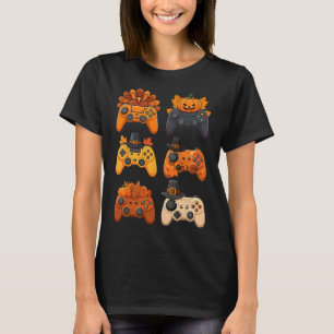 Happy Thanksgiving Fall Gaming Controller Türkei T-Shirt