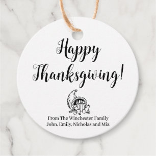 Happy Thanksgiving Fallernte benutzerdefinierte Sk Geschenkanhänger