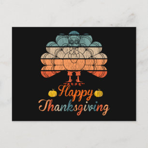 Happy Thanksgiving Family Kid Matching Pajama Gesc Postkarte