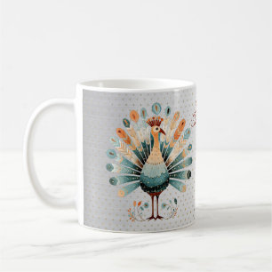 Happy Thanksgiving farbenfrohe Türkei Goldene Ster Kaffeetasse