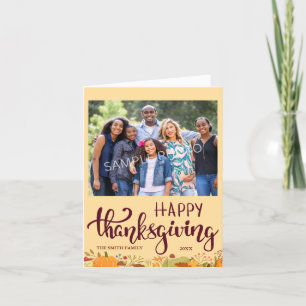 Happy Thanksgiving Feiertags-Fotokarte Feiertagskarte