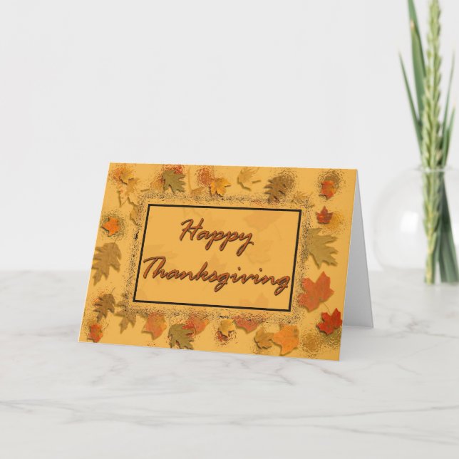 Happy Thanksgiving Feiertagskarte (Vorderseite)