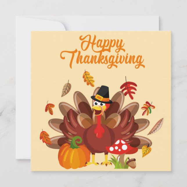 Happy Thanksgiving Feiertagskarte (Vorderseite)