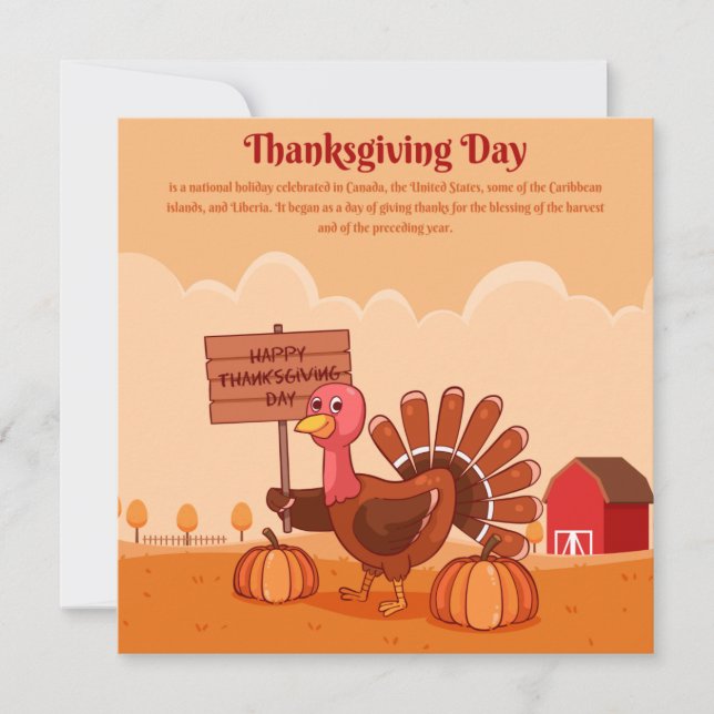 Happy Thanksgiving Feiertagskarte (Vorderseite)