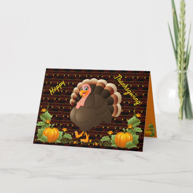 Happy Thanksgiving Feiertagskarte (Vorderseite)